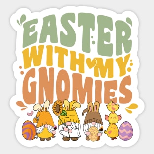 Easter Garden Gnome Egg Hunt Sticker